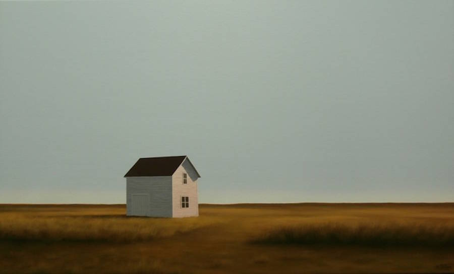 Lonely Houses in Empty Landscapes Oil Paintings – Fubiz Media