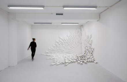 Abstract & Monumental Paper Sculptures by Marit Roland