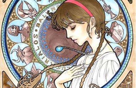 Art-Nouveau inspired Portraits of Miyazaki Characters