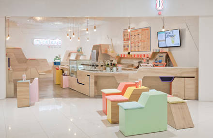 Clever Modular Tea Cafe in Manila