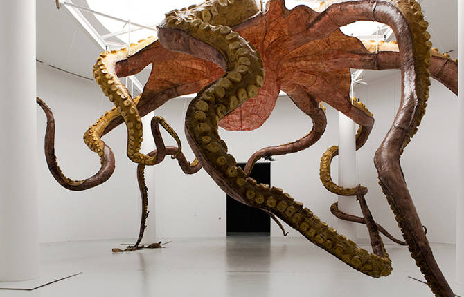 Giant Suspended Octopus Monster Sculpture