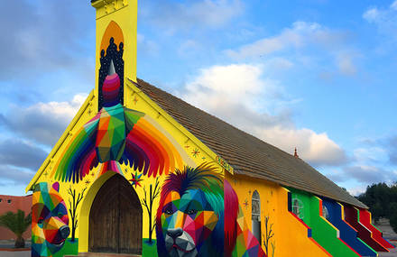 Amazing Street Art on an Abandoned Church in Morocco