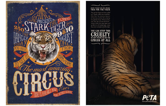 The Cruel Fate of Circus Animals PETA Ads