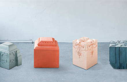 Beautiful Stools Inspired by Architectural Molding Ornaments