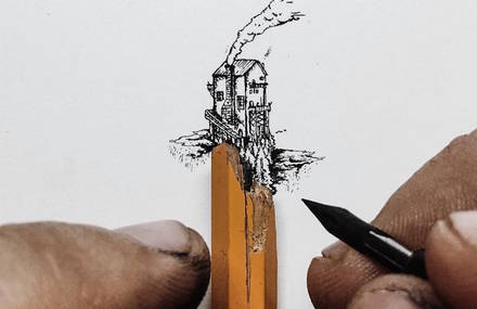 Tiny Illustrations That Get Out of Pencil Tips