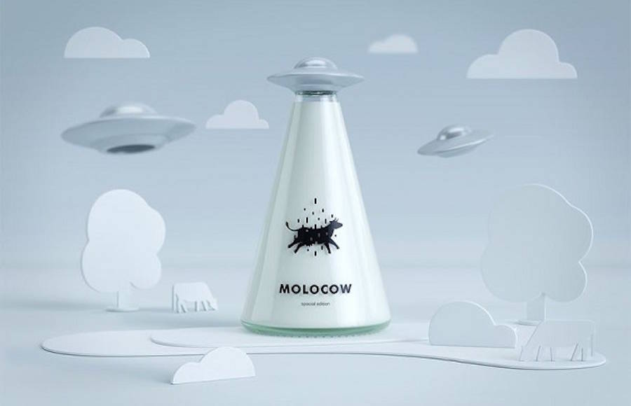 Funny UFO Milk Packaging Concept