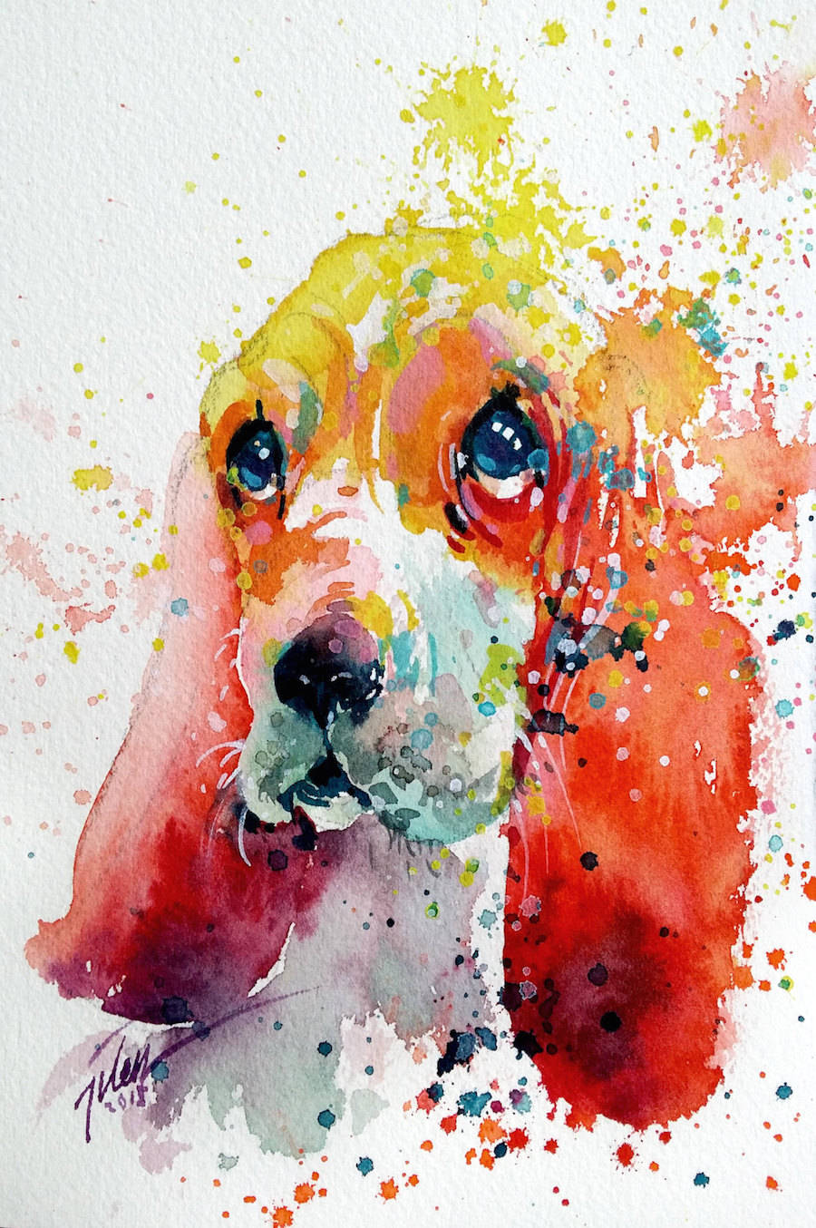 Colorful Splashed Watercolor Animals Paintings – Fubiz Media