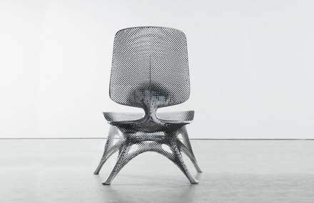 Aluminimum 3D-Printed Chair