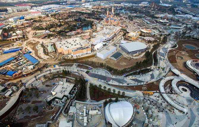 Aerial Pictures Of The Shanghai Disneyland Theme Park