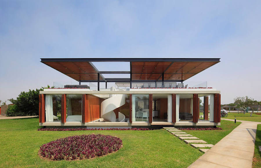 Architect House with Spiral Stairs in Peru