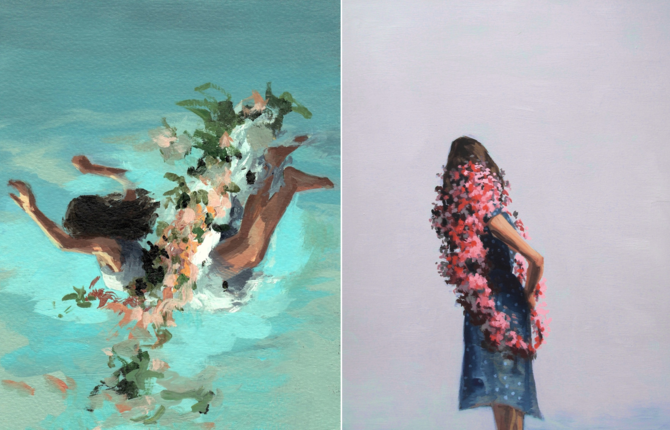 Beautiful Paintings of Women by Clare Elsaesser