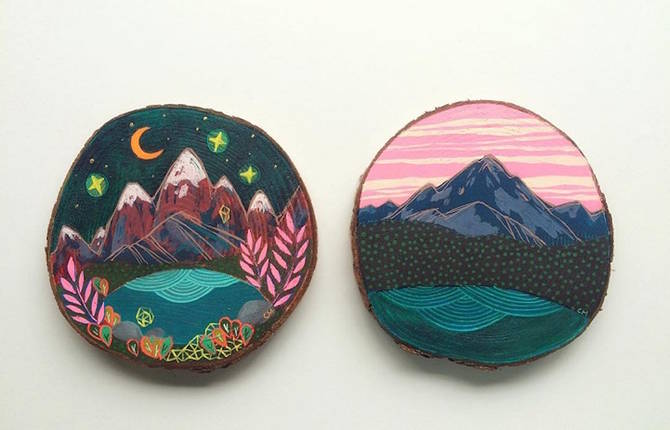 Beautiful Paintings on Reclaimed Wood