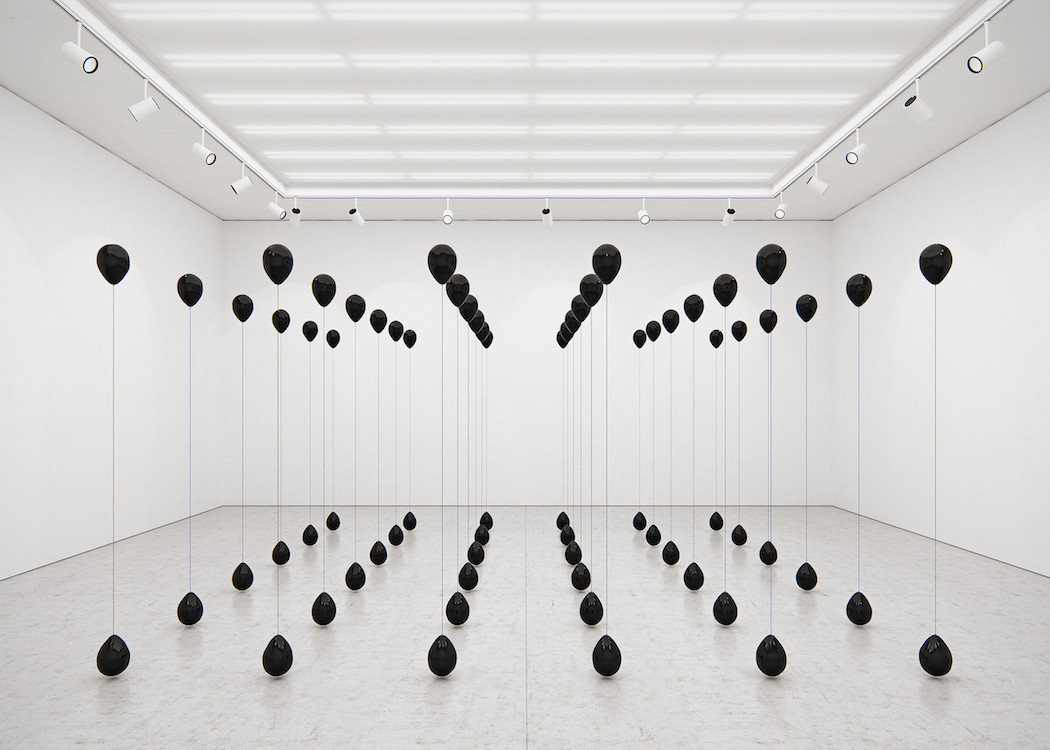 Black Balloons Art Installation3