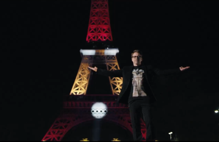 Iron Man Lights Up The Eiffel Tower