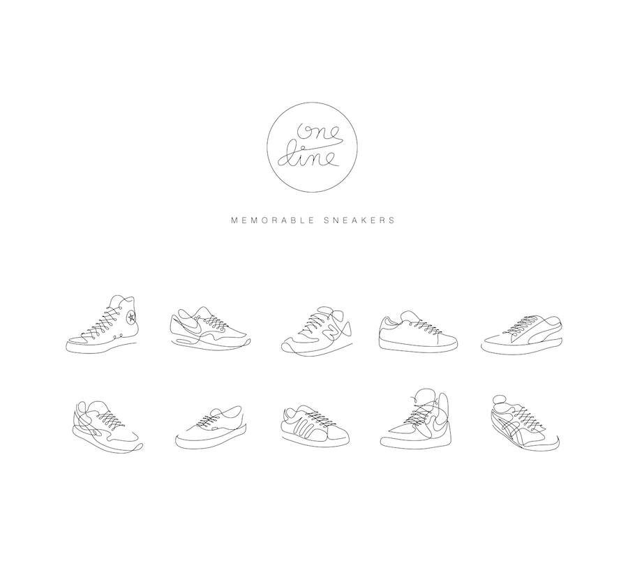 Classic Sneakers Drawn with One Line10