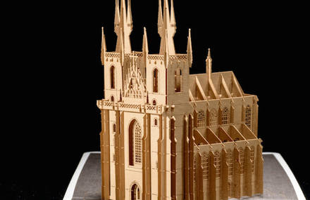 Pop-Up Cards Revealing Intricate 3D Architecture