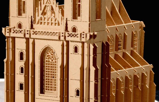 Pop-Up Cards Revealing Intricate 3D Architecture