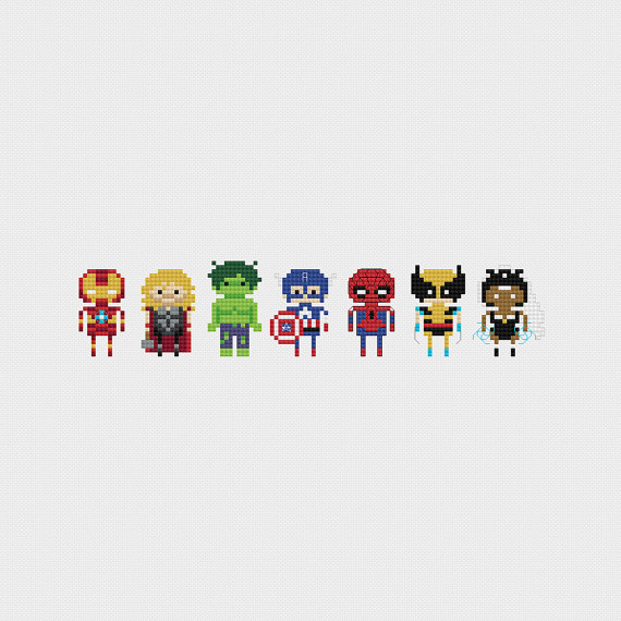 Cult Pop Characters Pixelated Embroidery-14