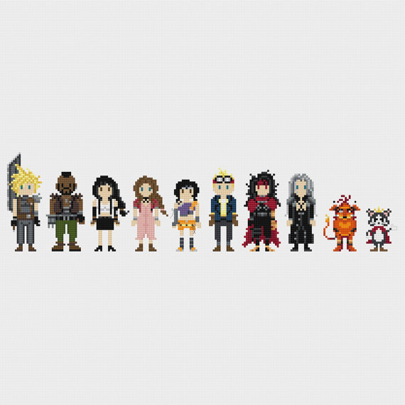Cult Pop Characters Pixelated Embroidery-15