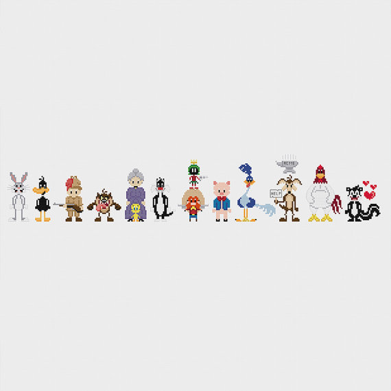 Cult Pop Characters Pixelated Embroidery-17