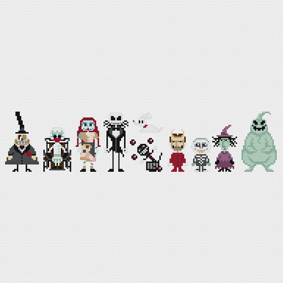 Cult Pop Characters Pixelated Embroidery-20