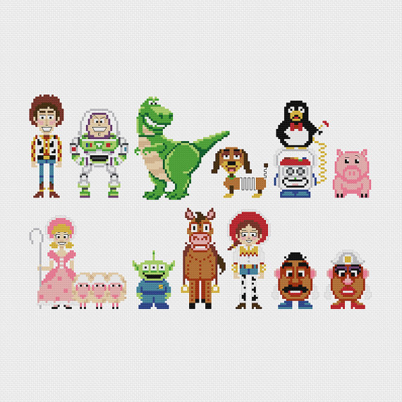 Cult Pop Characters Pixelated Embroidery-21
