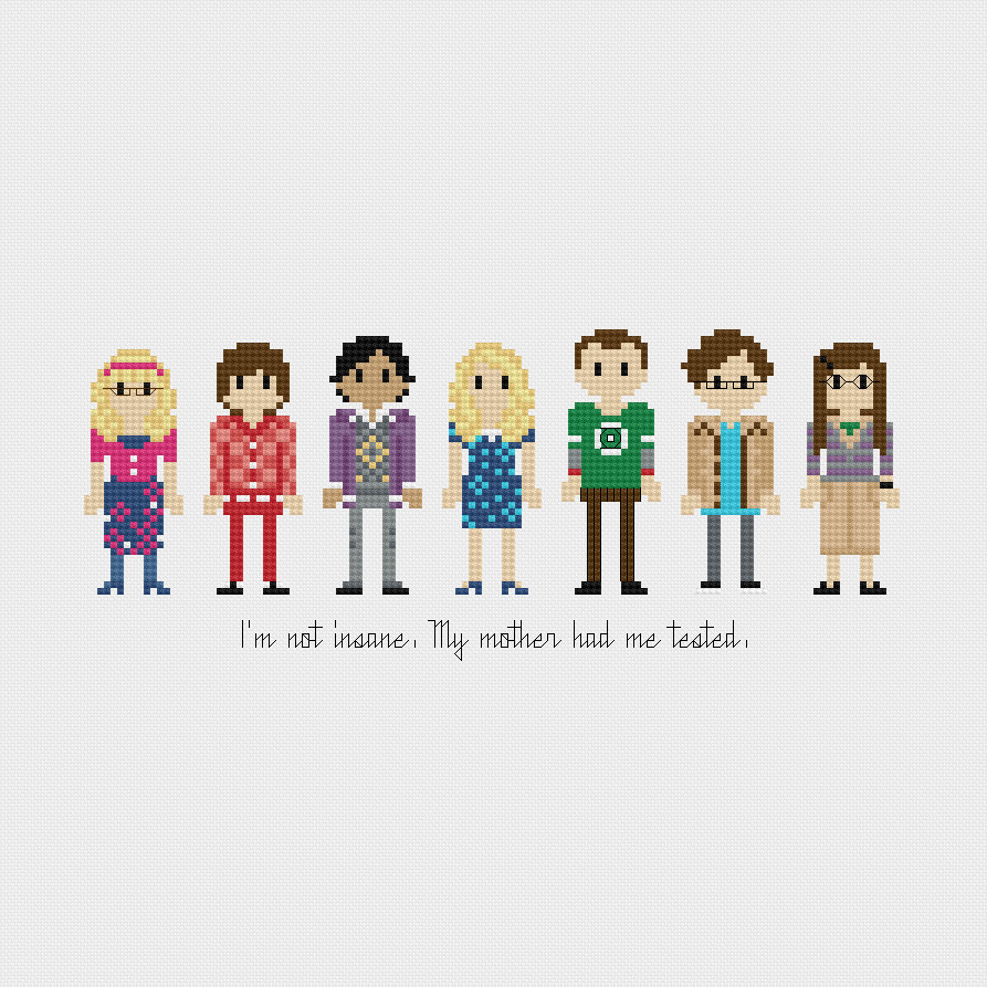 Cult Pop Characters Pixelated Embroidery-3