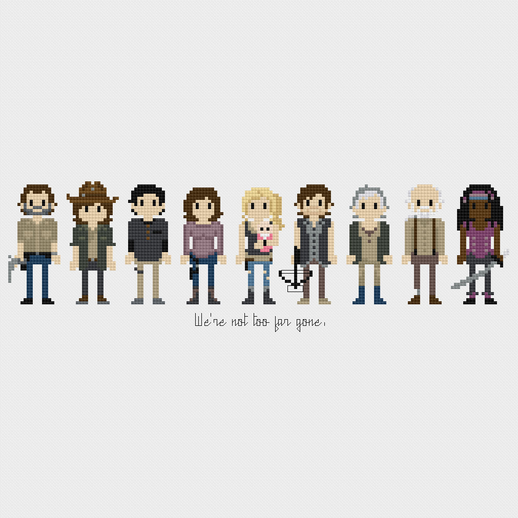 Cult Pop Characters Pixelated Embroidery-4