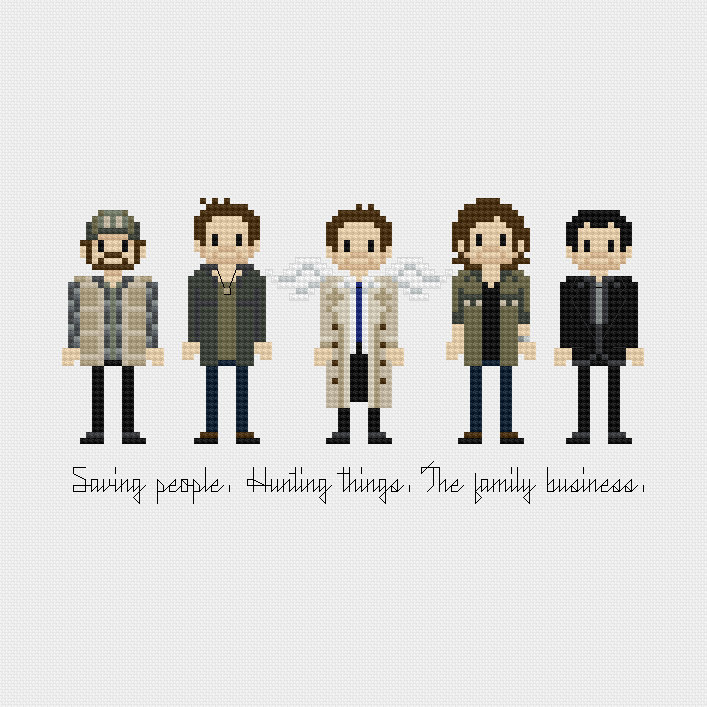 Cult Pop Characters Pixelated Embroidery-5