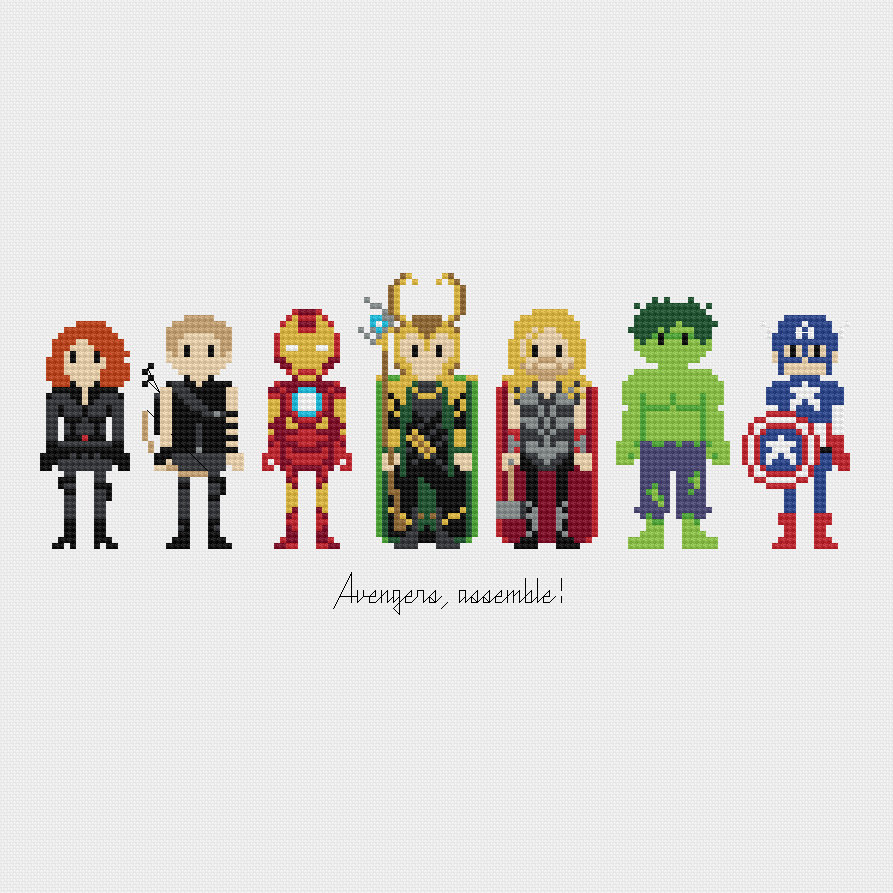 Cult Pop Characters Pixelated Embroidery-8