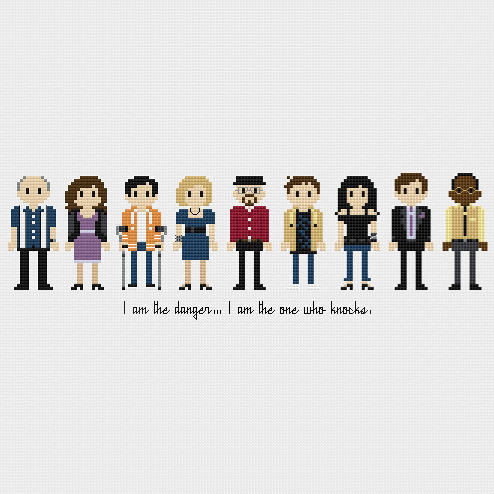 Cult Pop Characters Pixelated Embroidery-9