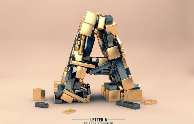 Futuristic Design Alphabet by Alexis Persani