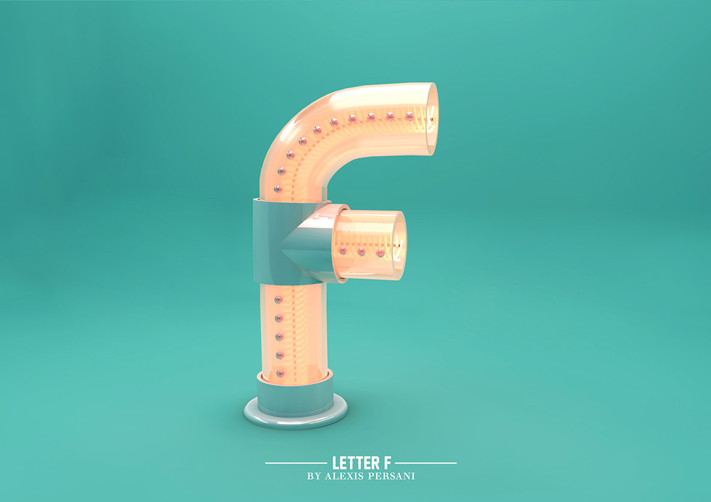 Futuristic Design Alphabet by Alexis Persani6