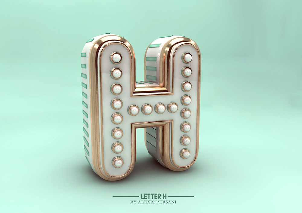 Futuristic Design Alphabet by Alexis Persani8