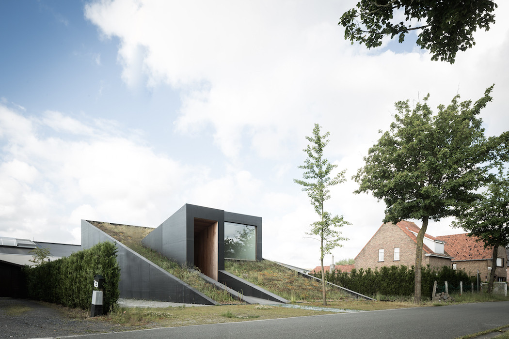 Geometric Half-Subterranean House in Belgium-1