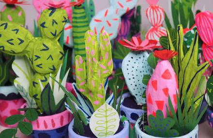 Handmade Paper Cacti by Kim Sielbeck
