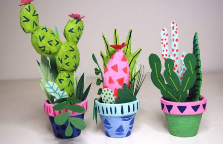 Handmade Paper Cacti by Kim Sielbeck