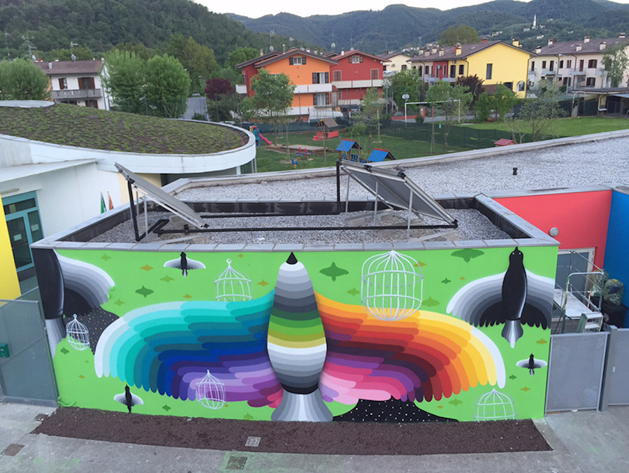 Impressive Murals on a Kindergarten in Italy2