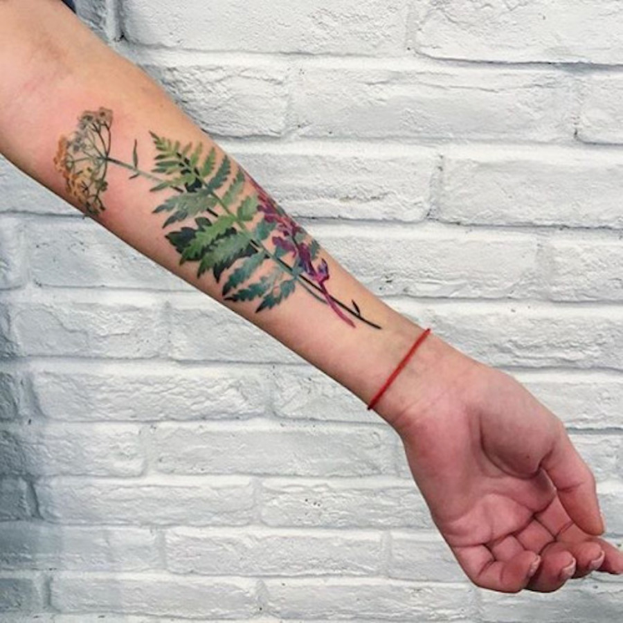 Invenive Leaf Tattoos by Rit Kit12