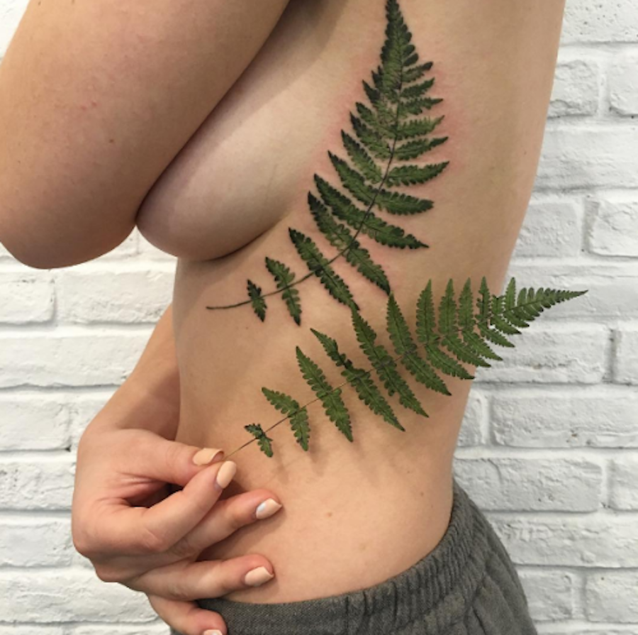 Invenive Leaf Tattoos by Rit Kit9