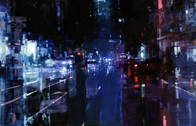 New Cityscapes Oil Paintings by Jeremy Mann
