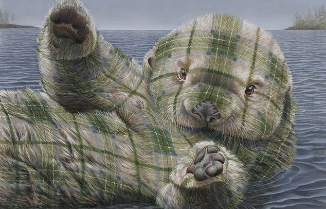 New Tartan Animals by Sean Landers