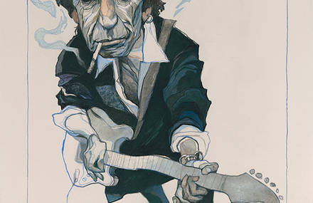 Original Illustrations of Celebrities by Gary Kelley