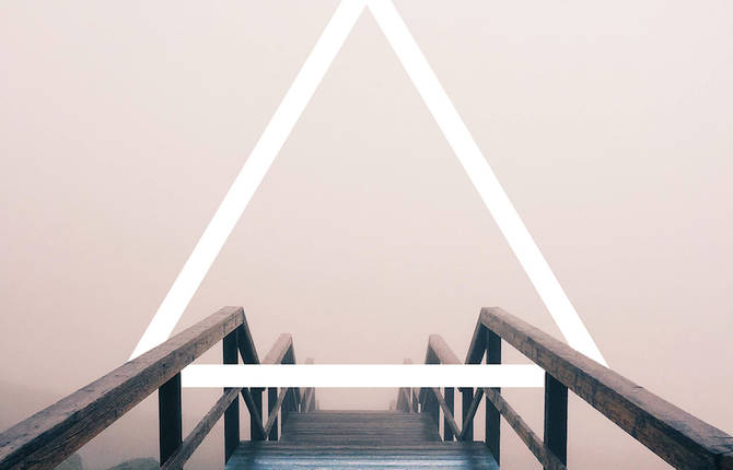 Stunning Landscapes Crossed by Abstract Shapes