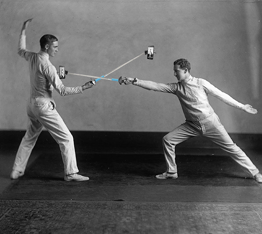 Fencers, McGill boxing, wrestling and fencing club, Montreal, 1925