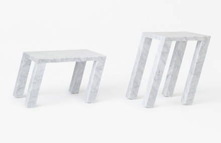 Sway Marble Tables by Nendo