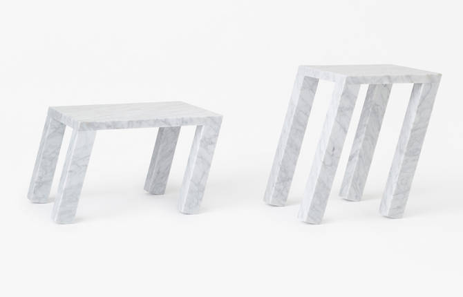 Sway Marble Tables by Nendo