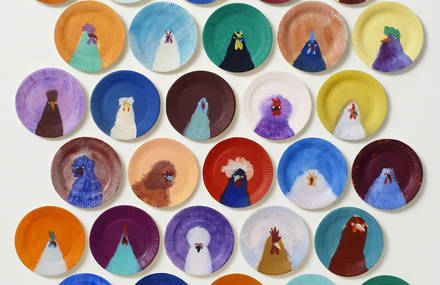 Adorable Chicken Plates by Holly Frean