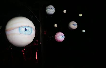 A Poetic Garden of Eyes Mapping Projection