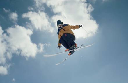 Beautiful Skiing Performance in Verbier, Switzerland